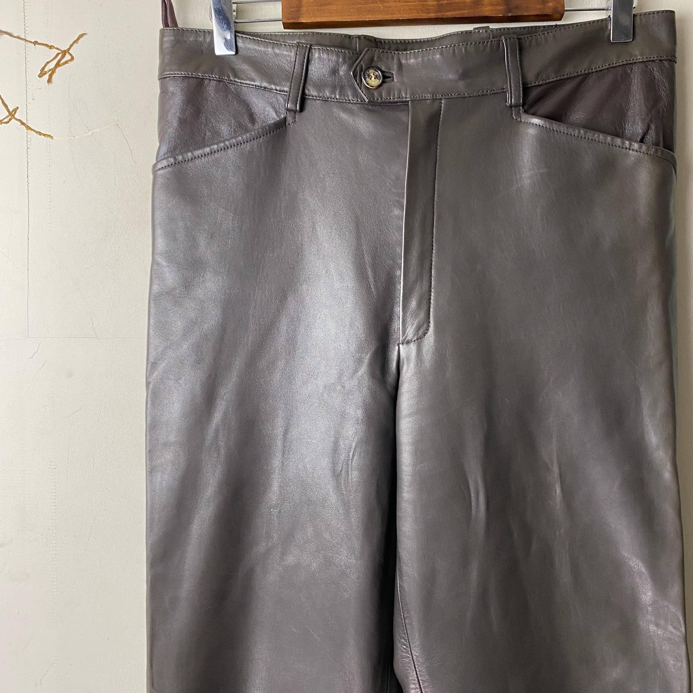HERMES brown color leather pants | NOIR ONLINE