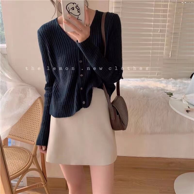 Vネックオーバーショートカーディガン　AJ111-615