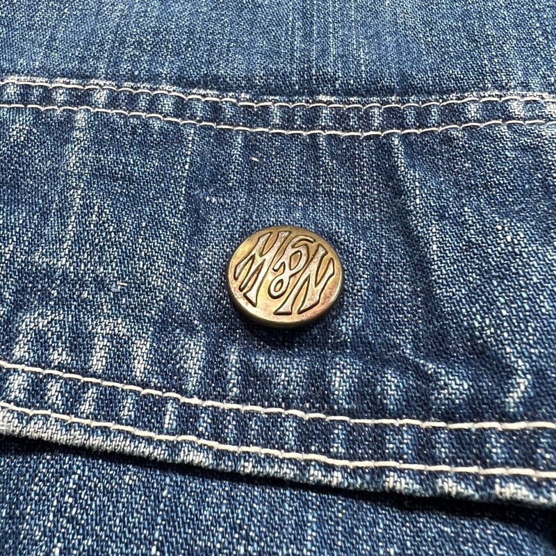 SPECIAL!! 30's~ N&W デニムカバーオール チンストラップ＆チェンジ