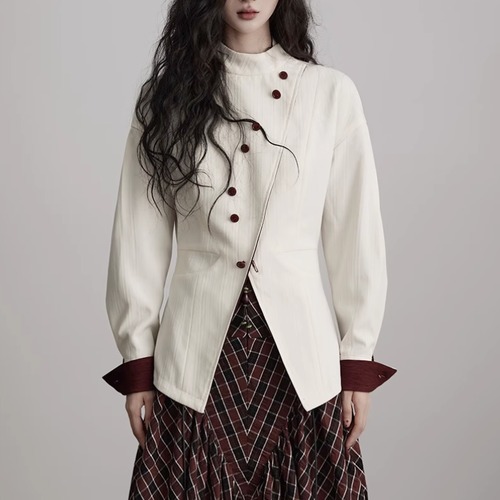 Reversible asymmetric jacket C1331