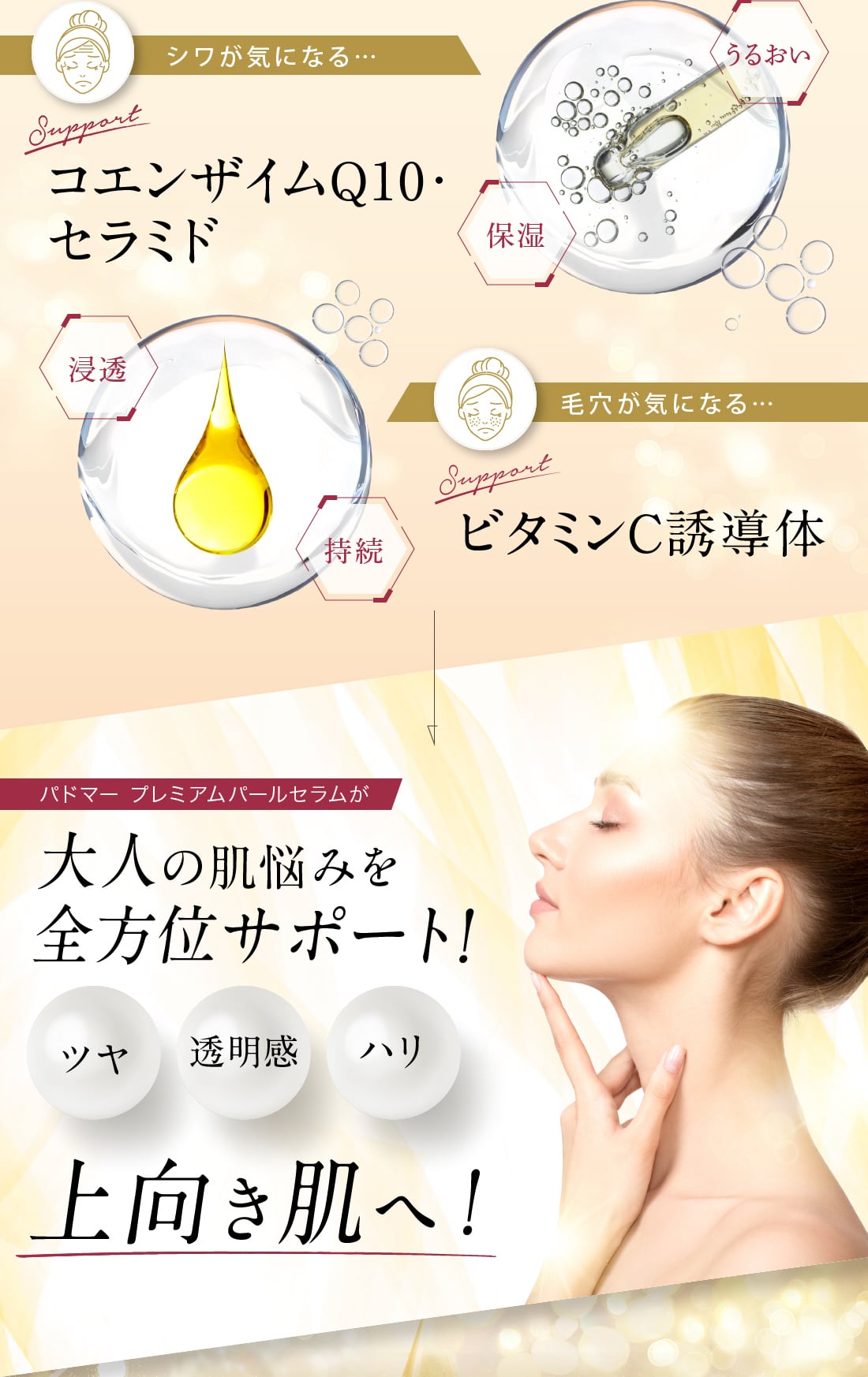 ヒト幹細胞 高機能 美容液 機能性 エイジングケア 【PADMAA】プレミアムセラム  人幹細胞 日本製 化粧品 EGF ETF ビタミンｃ セラミド  大人の肌悩みを全方位サポート【定期便】