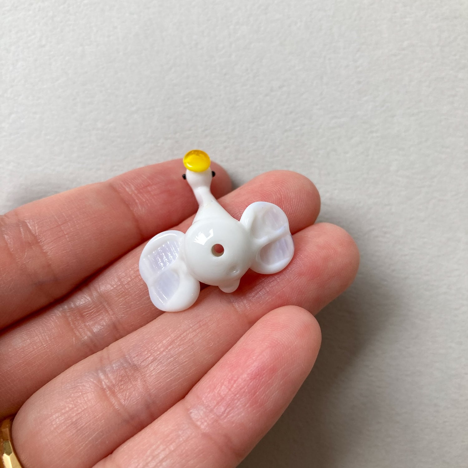 羽ばたくアヒルのガラスビーズ | Dua-アクセサリーパーツショップ