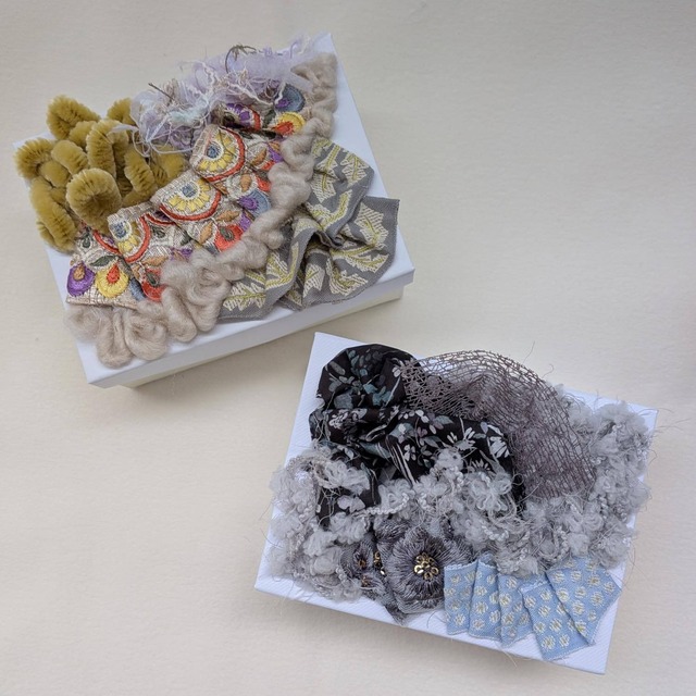 idee de tissu 飾って楽しむ アートボックス white