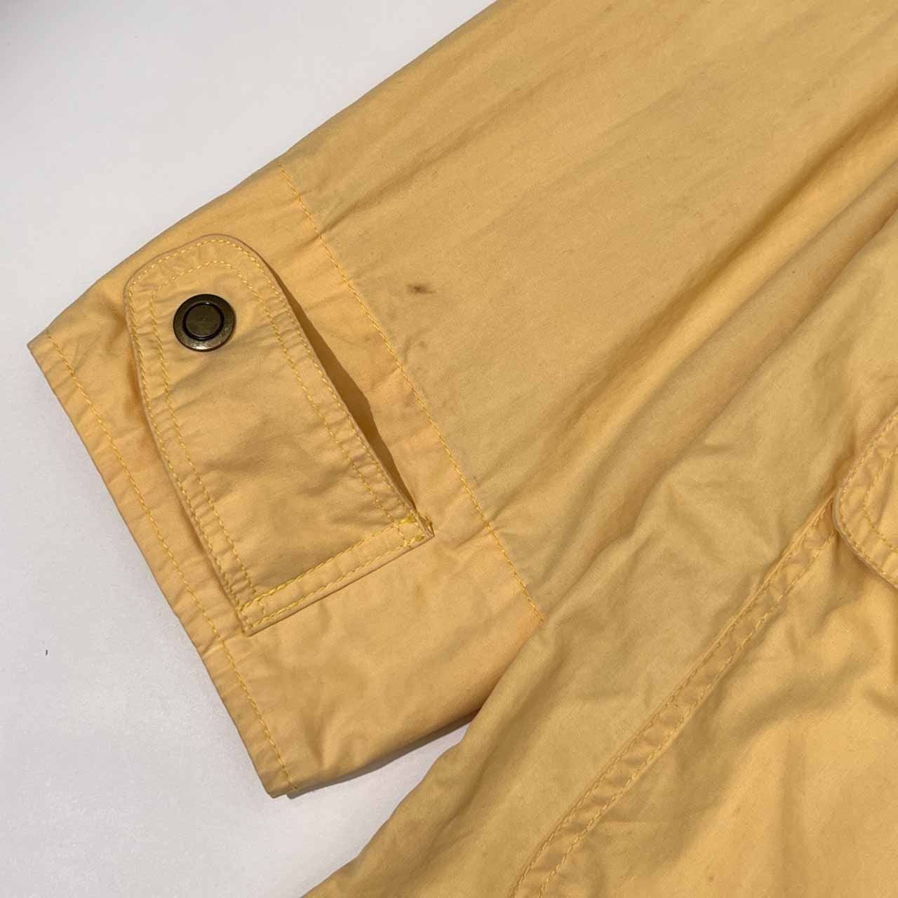 THE DISNEY STORE ディズニー ミッキー刺繍入り フード付き コート ジャケット M /イエロー/コットン