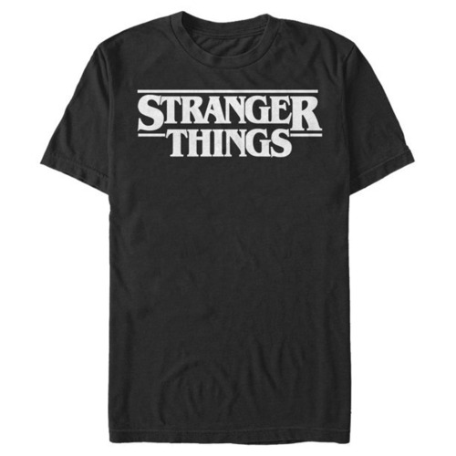 ストレンジャー・シングス Tシャツ Stranger Things Big Logo Black White
