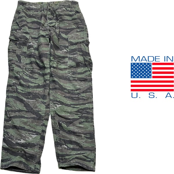 1点物◇USA製アメリカ軍タイガーカモ迷彩柄カーゴパンツ古着メンズML