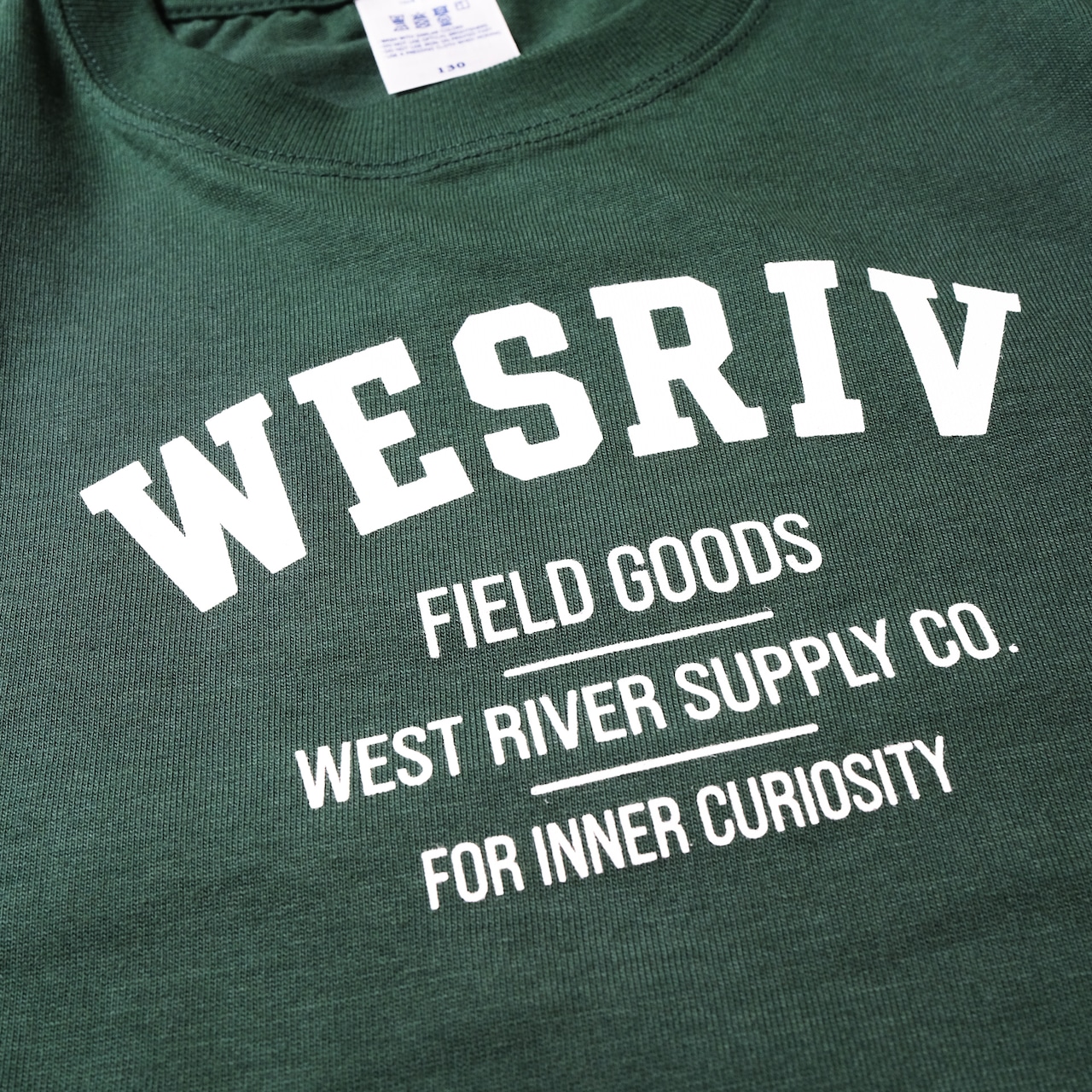 WESRIV FIELD GOODS TEE / GREEN — KIDS