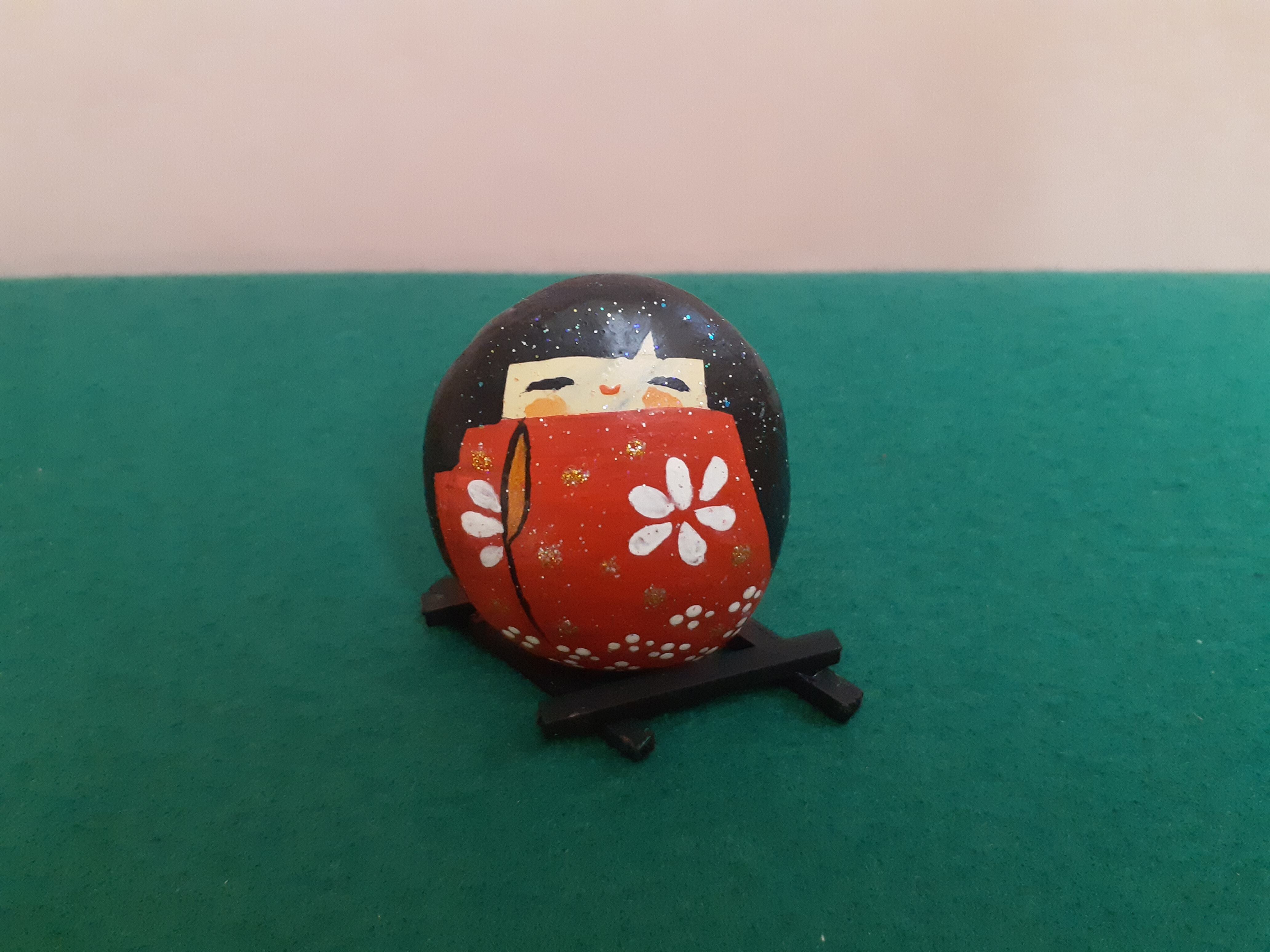 ストーンアート 石こけし(a) | 工房 和み