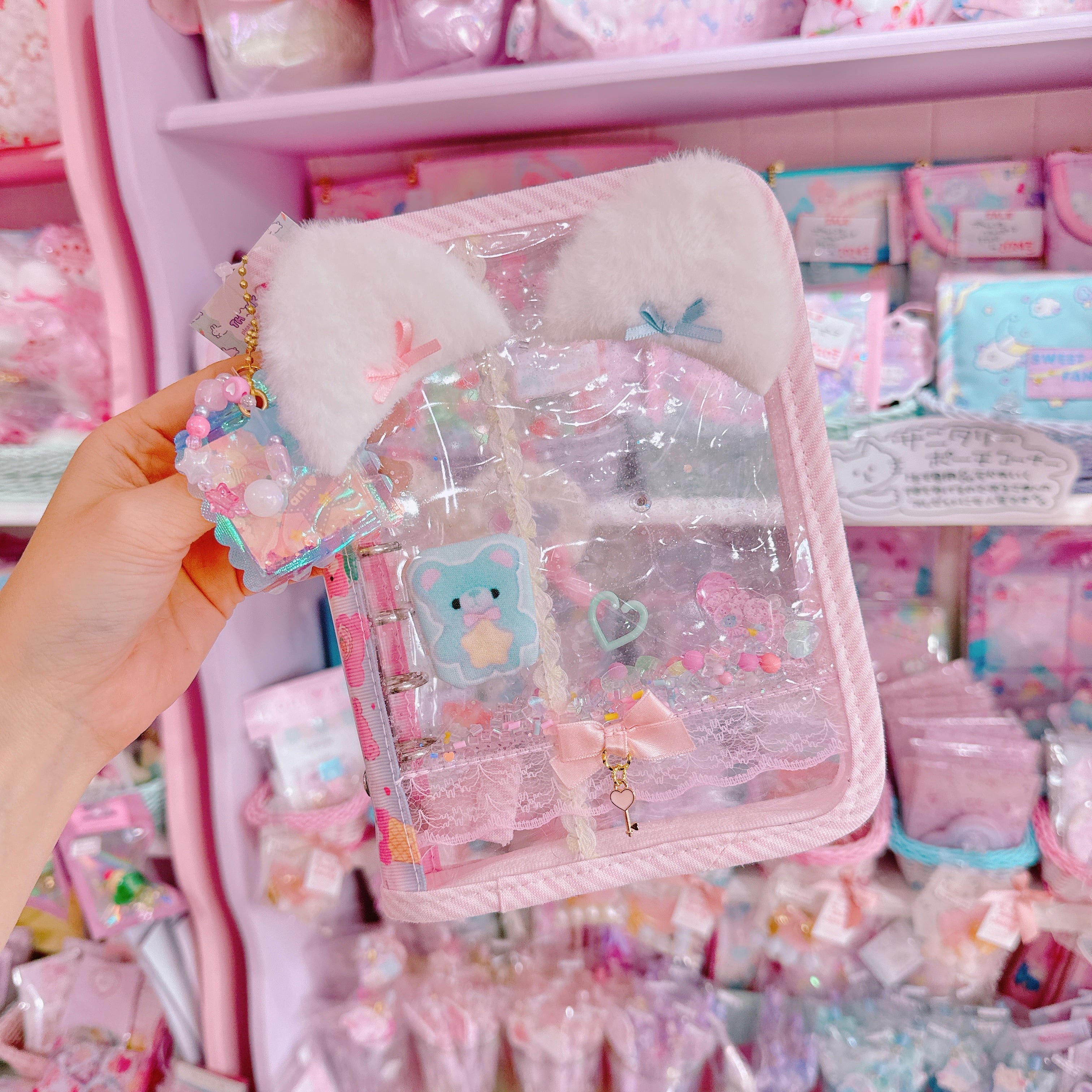 【K2】81-17ねこ耳A7シール帳（６穴）