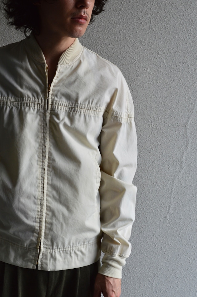 Sears 1970's Derby Jacket Ivory Light Cotton Cloth TALON Zipper  シアーズ 70s ダービージャケット 棒タロン