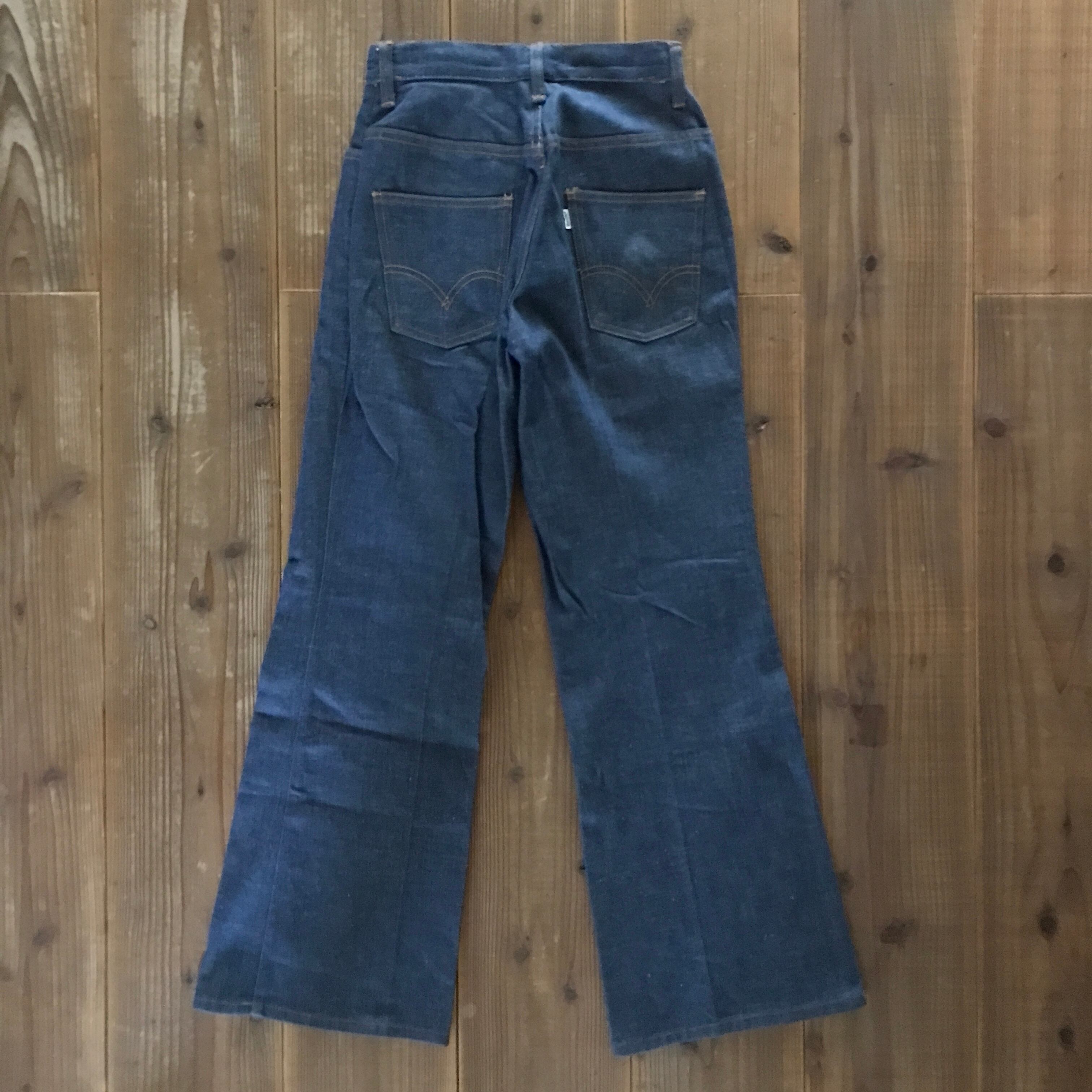 70's Levi's For Gals BIG-E デニムパンツ フレア DEADSTOCK 実寸(27.5 × 29)