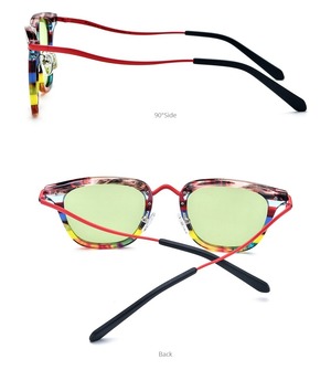 Titanium Acetate Curve Temple Colorful Sunglasses -wellington- / チタン アセテート カーブ テンプル カラフル サングラス -ウェリントン-