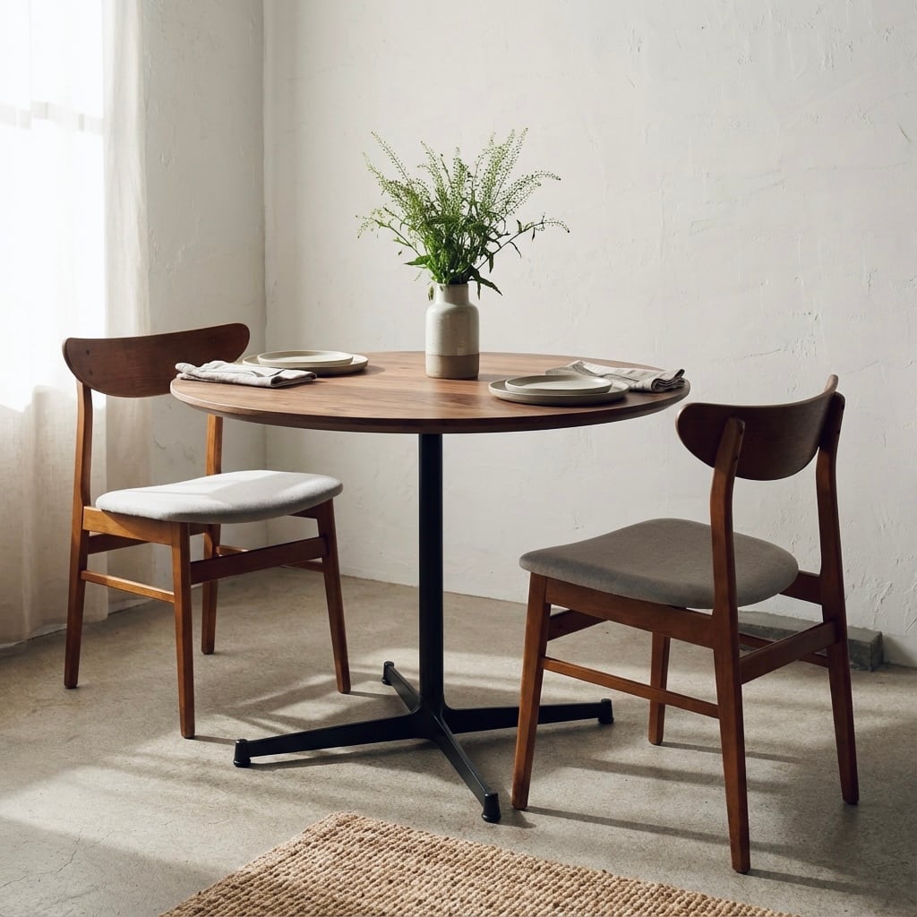 直径90cm ダイニングテーブル 丸テーブル ウォールナット 無垢