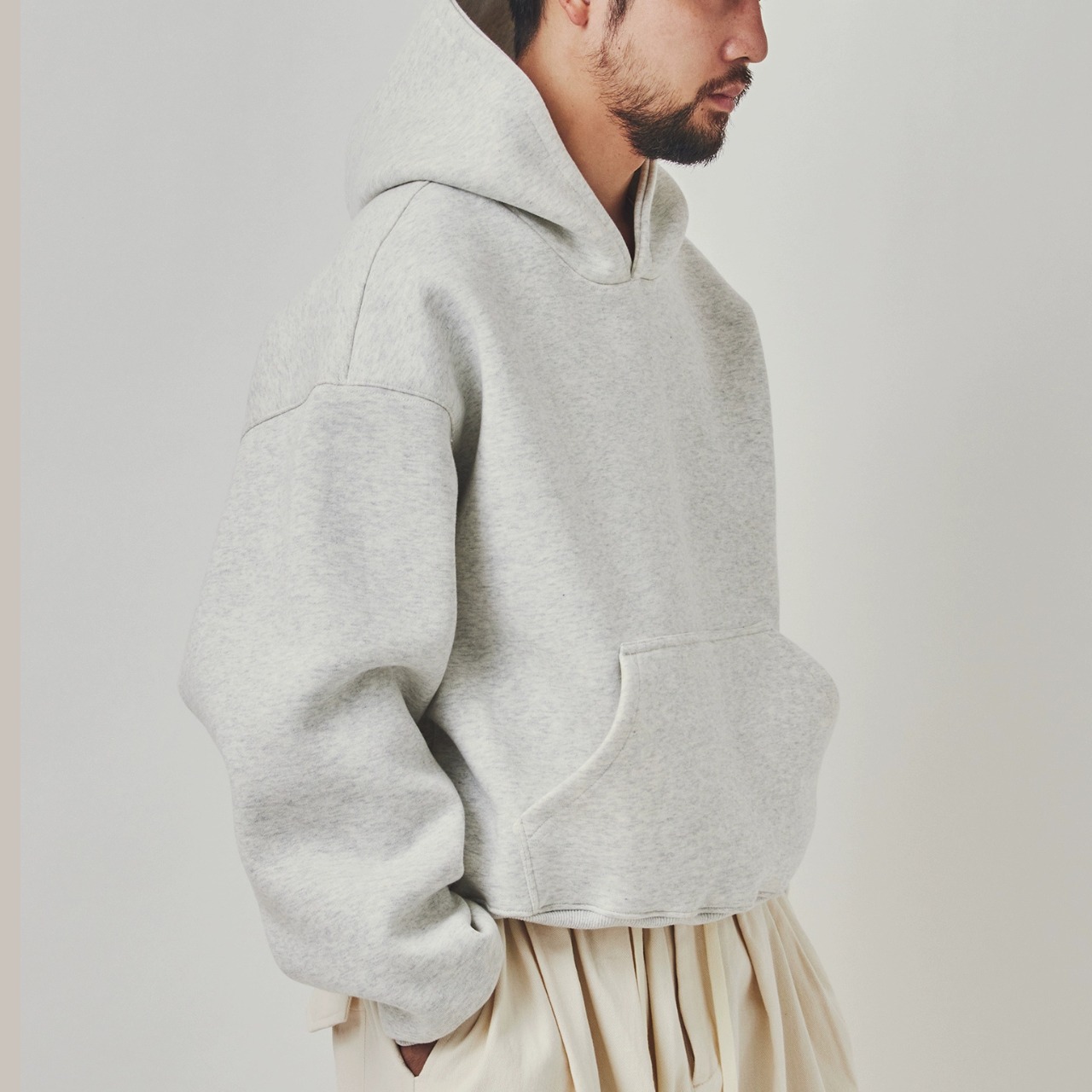 ルーズフィット 裏起毛フーディー A1969 - 1