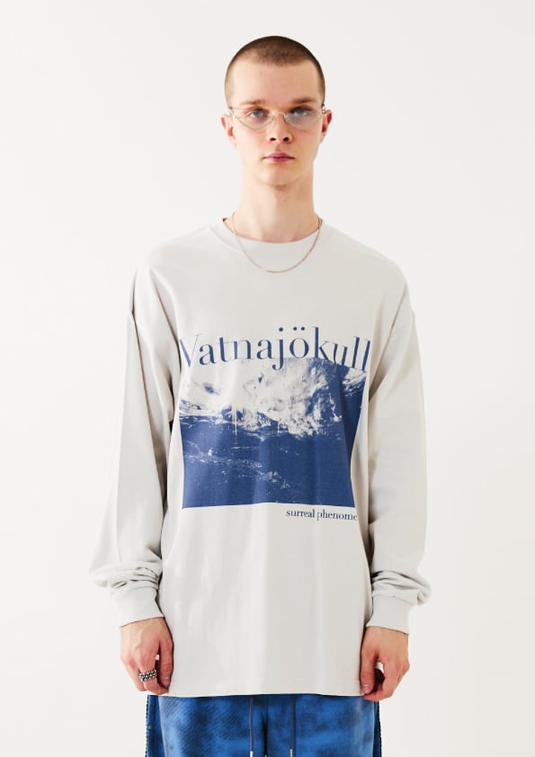 【 TAUPE トープ】VATNAJOKULL ICE CAVE L/S TEE L.GRY
