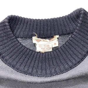 vintage GUCCI cable knit switching sweat shirt