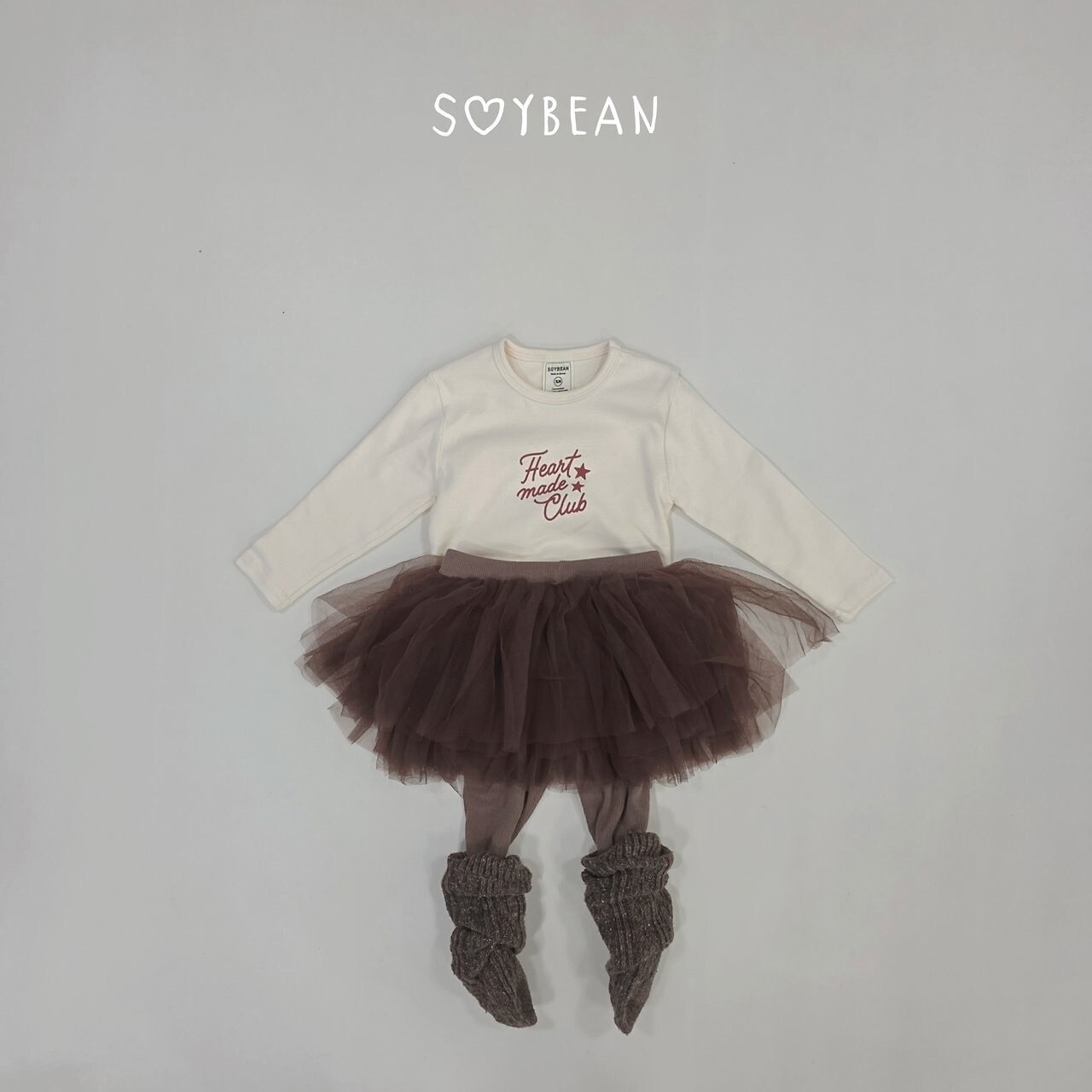 韓国子供服 / 26Autumn / soybean / メイド スリムTシャツ / キッズ服 / ジュニア服 / 秋服 *XS~JM*