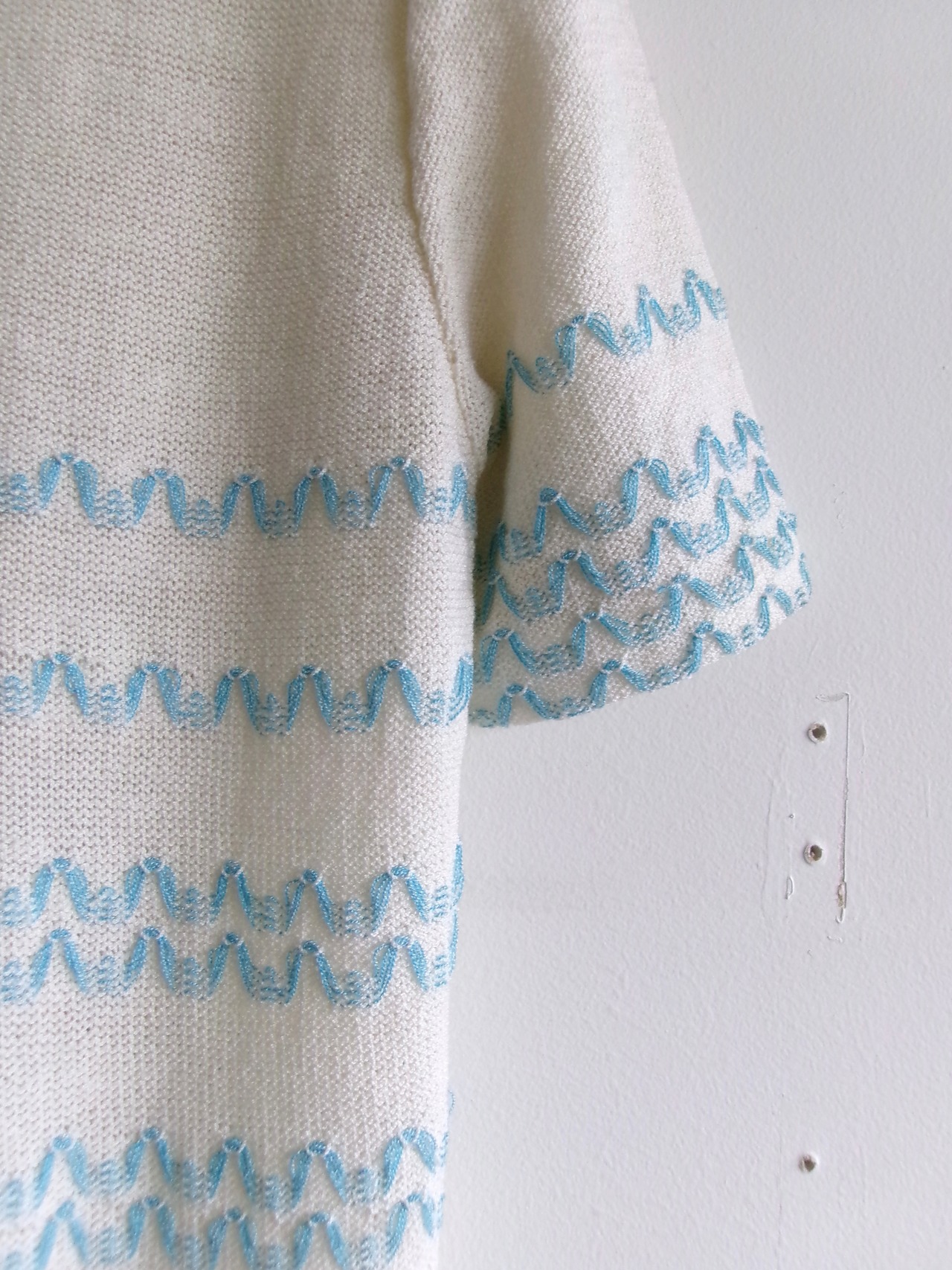 Knit half sleeve dress