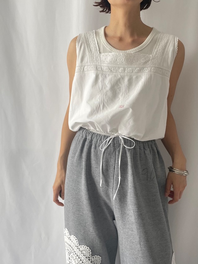 Antique cotton flannel crop tops