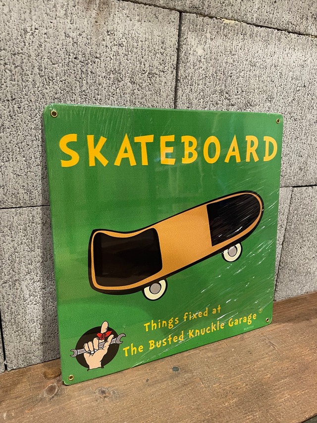 スティールサイン 看板 / SKATEBOARD アメリカ製