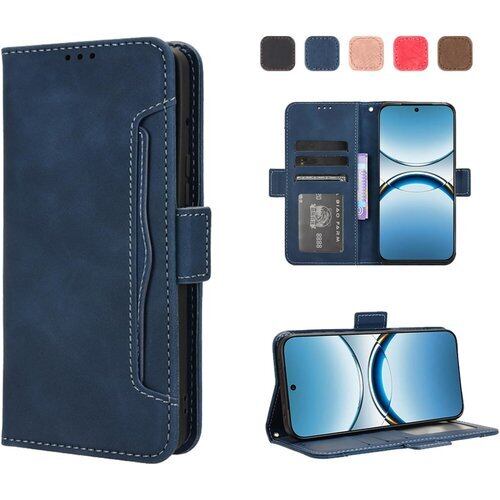 Oppo Find X8 用 ケース 手帳型 スマホケース 手作り PUレザー 携帯カバー YANMONGI 財布型 ハンドストラップ付 軽量 耐衝撃 耐摩擦 全面保護 手触り良い 滑り落ちにくい 指紋防止 マグネッ式カード収納 スタンド機能 Oppo Find X8 対応 ブルー 3692