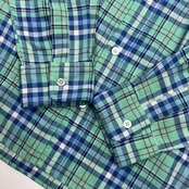 MACKINTOSH PHILOSOPHY マッキントッシュフィロソフィー チェック 襟切替 長袖シャツ 40/グリーン×ブルー 系 メンズ