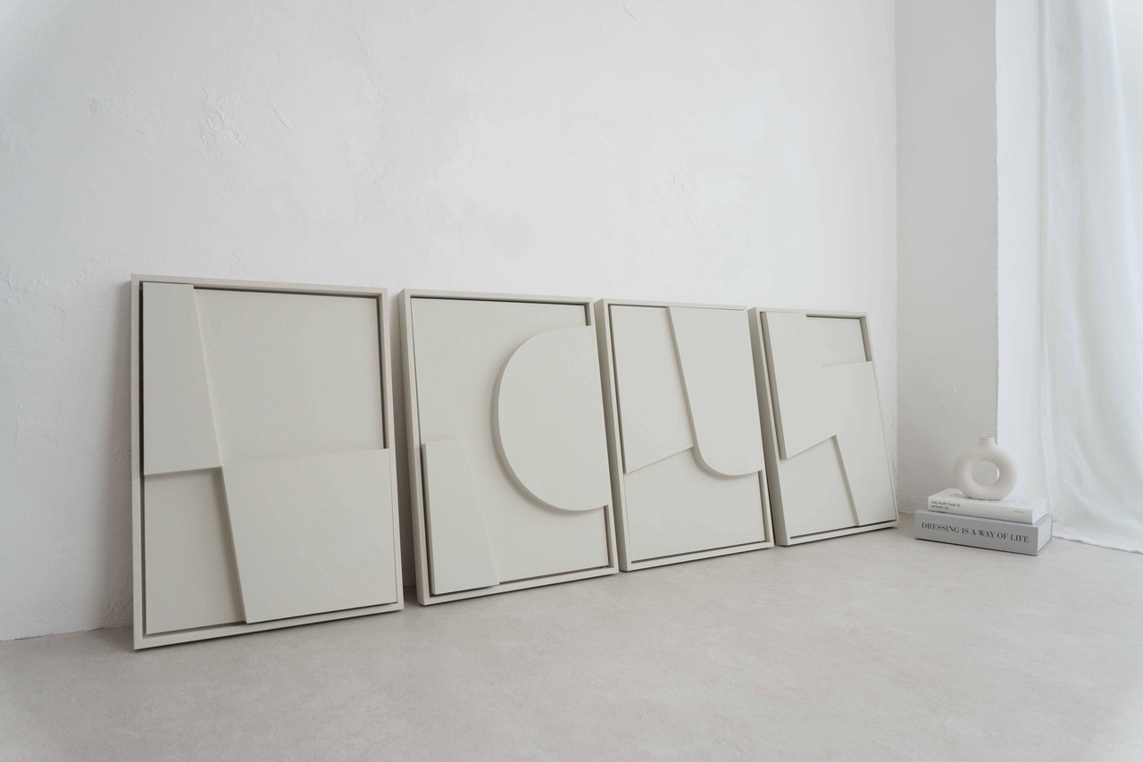 Edith Beurskens Quartet #6.3 - 53x38 cm Shadow White