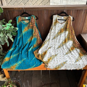 ゆったりペイズリー柄ワンピース