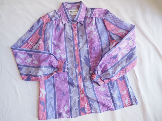 ~1980’s CANADA Abstract Pattern Polyester Shirt