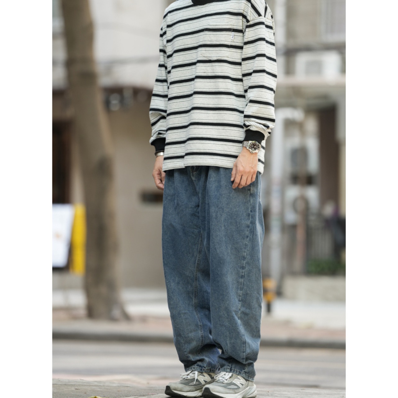 Baggy wide denim pants  0314 - 4