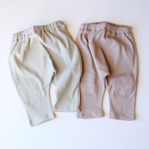 ベビーリブ編みサルエルパンツ