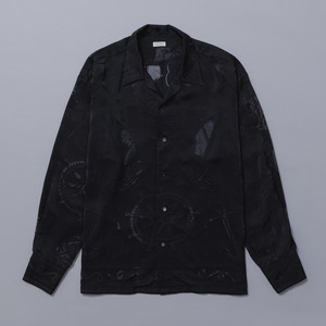 [SOLARIS&CO.] Open Collar L/S Burn Out Shirt "GIOVANNI"