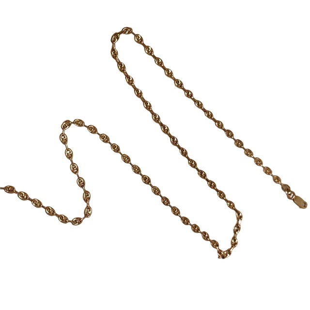 vintage 9ct gold anchor chain necklace