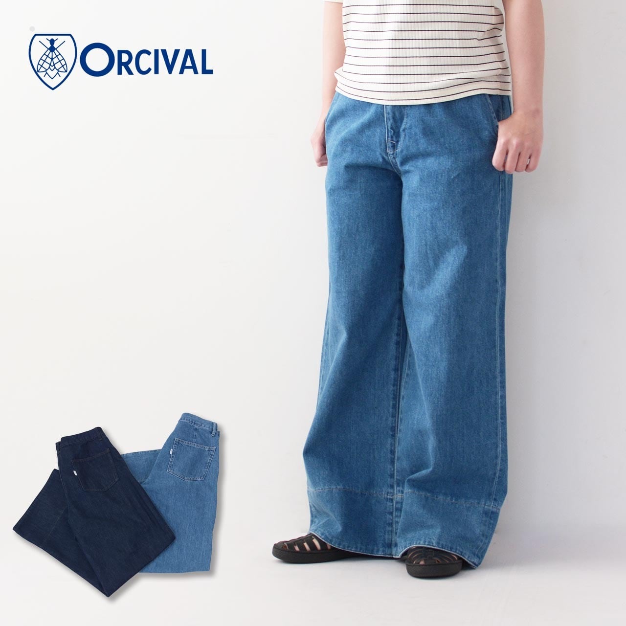 ORCIVAL [オーチバル・オーシバル] W WIDE DENIM PANTS [OR-E0192SFD 