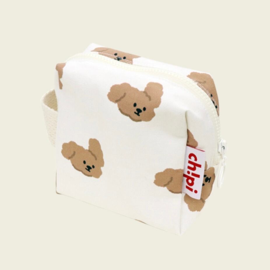 Popo Dumpling Pouch Beige ポーチ スクエアポーチ 韓国雑貨 Ch Pi 韓国文房具 雑貨 La Violette