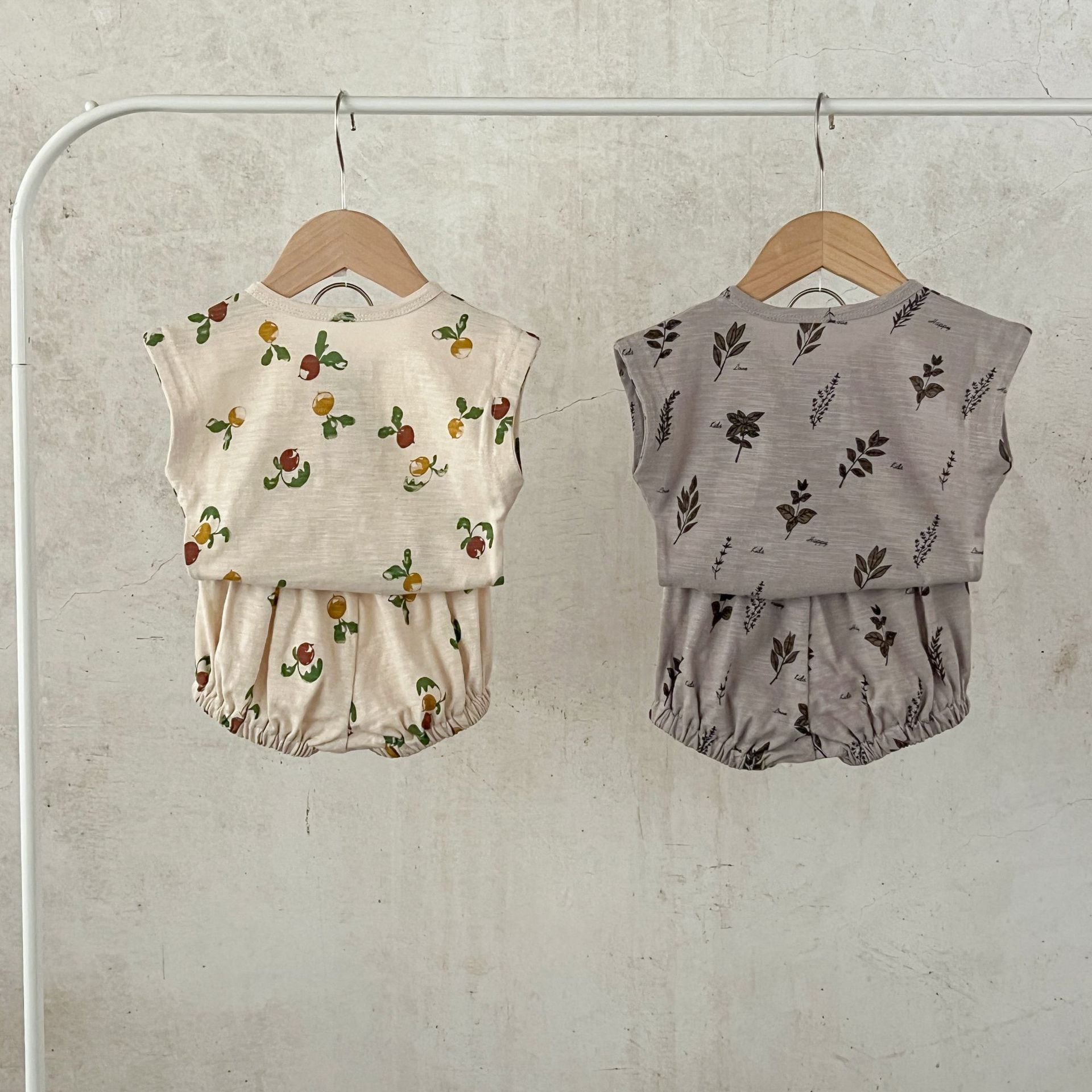 【BABY】夏新作 北欧風ノースリーブセットアップ