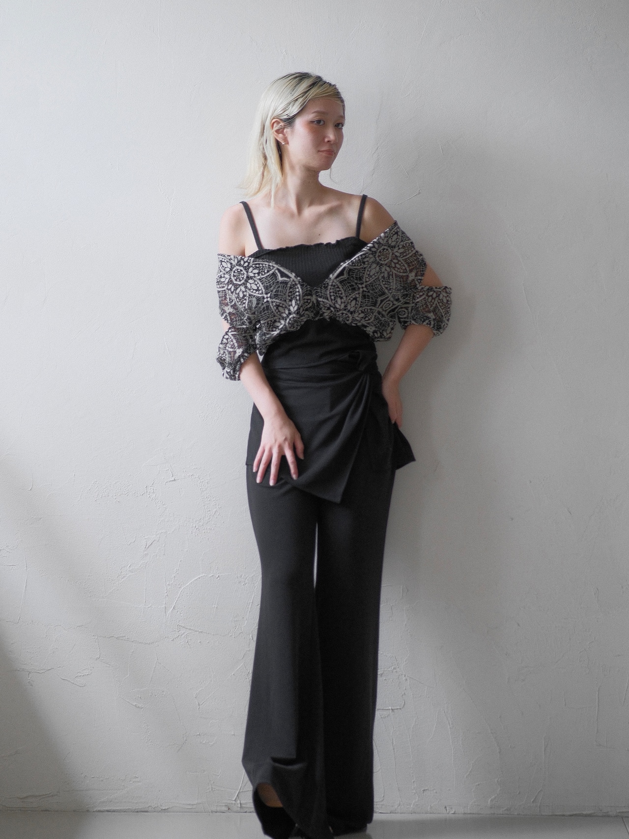 Multi Way Lace Top / BLACK - 3