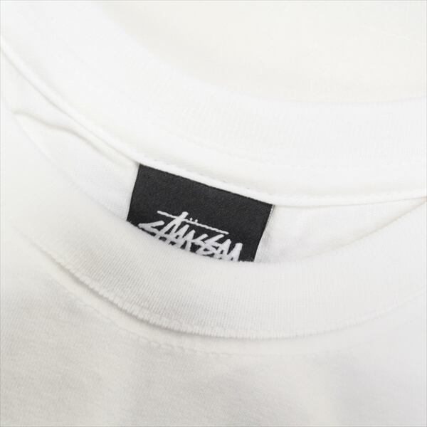 25SS BASIC STUSSY PIGMENT DYED ロンT白 M ロンT 白 M ベーシック STUSSY