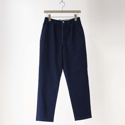 CURLY&Co./KNIT DENIM 1TUCK EZ TAPERED  PANTS -INDIGO-