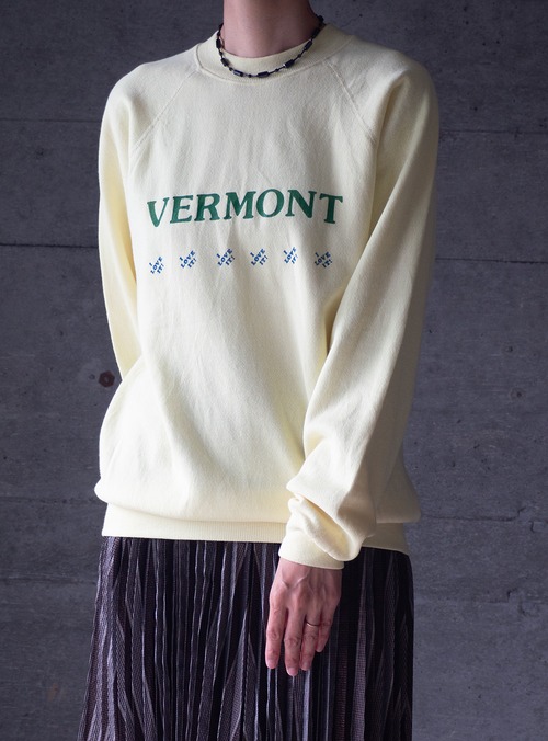 "VERMONT" 1980s Hanes body souviner sweat