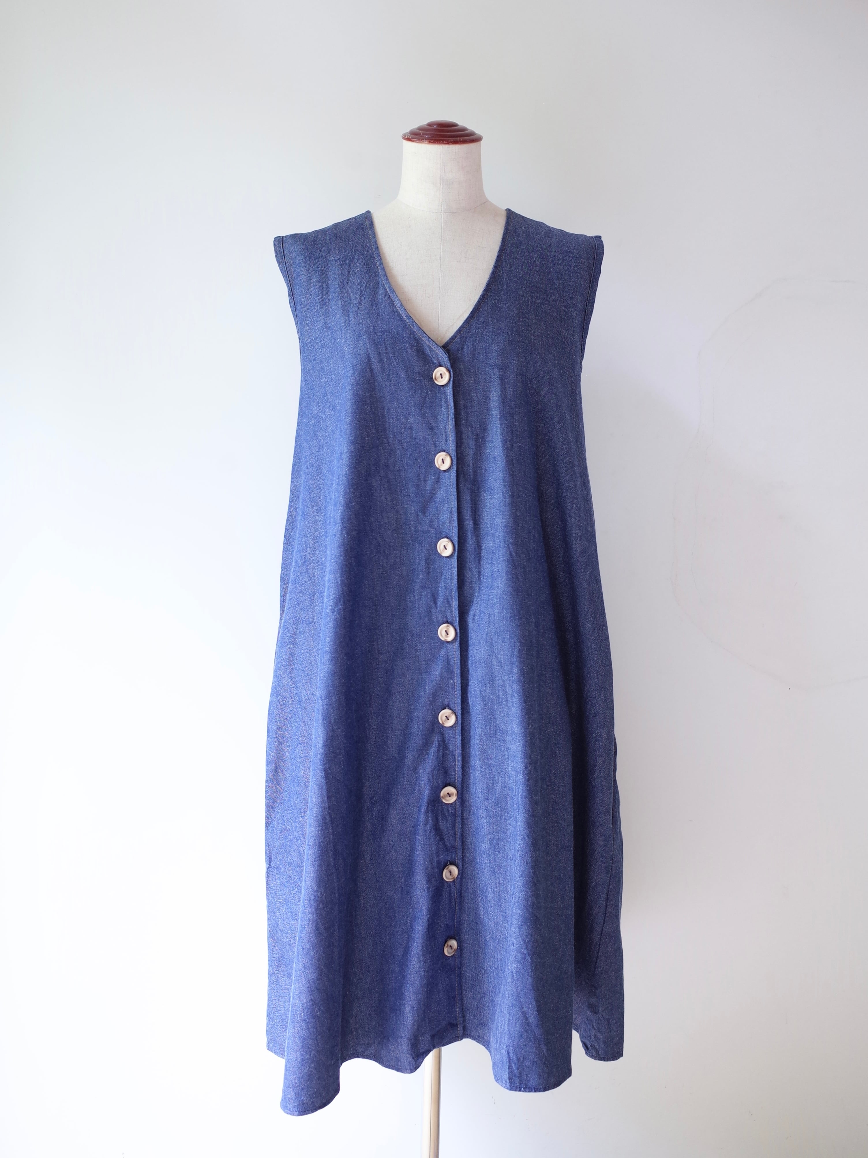 80s Cotton Button Front Dress