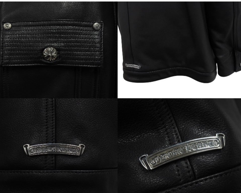 CHROME HEARTS クロムハーツ カバーオール レザージャケット クロス