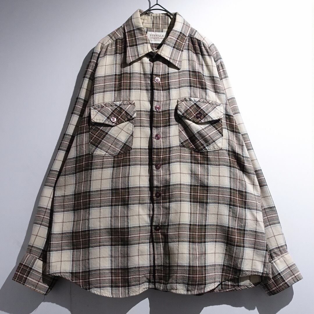 70s "VIYELLA" Multicolor Check Flannel Shirt