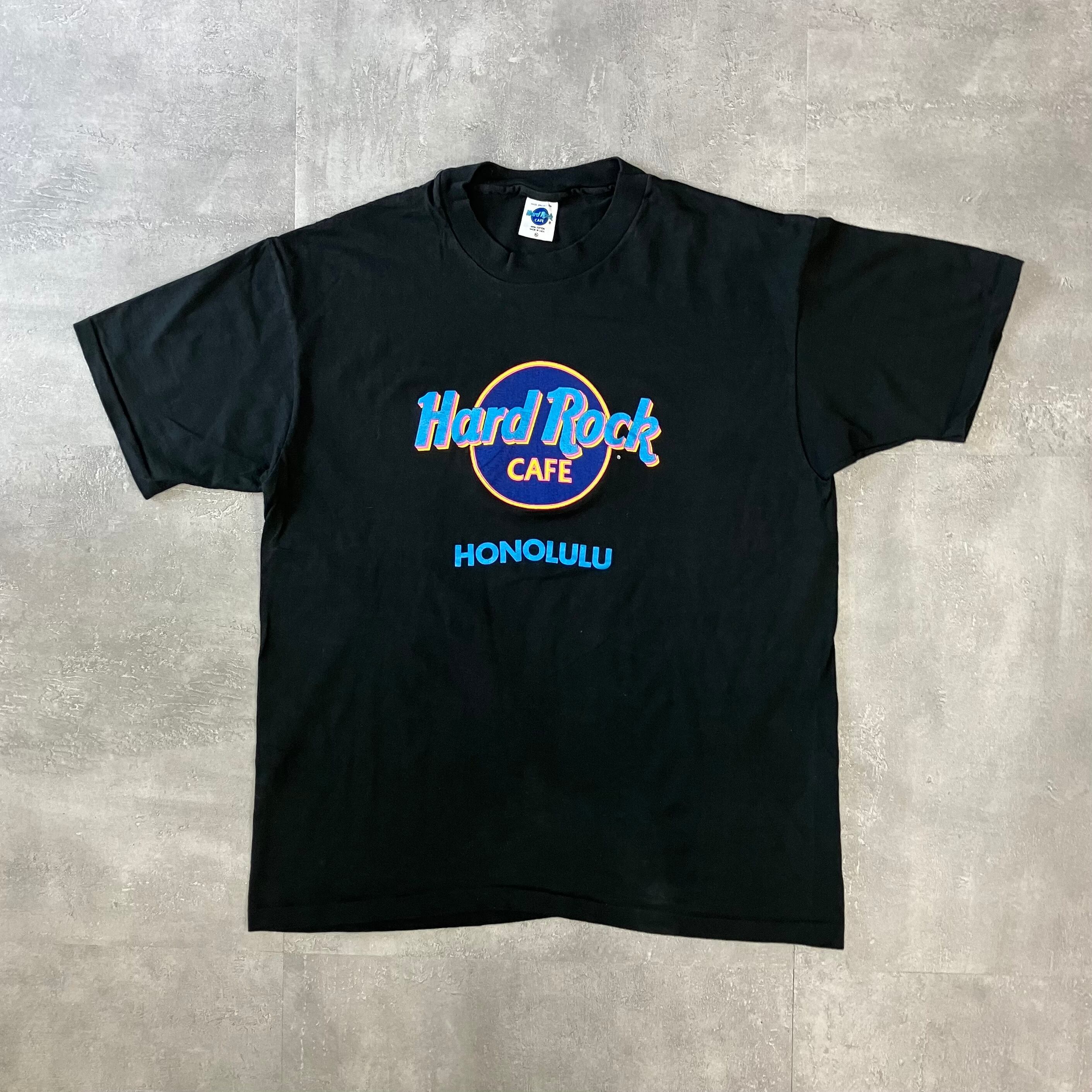 Hard Rock ハードロック 90s usa製 プリントTee ラバープリント シングルステッチ XL No.2373