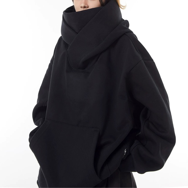 volume neck simple hoodie　ボリュームネックシンプルフーディー　J1466