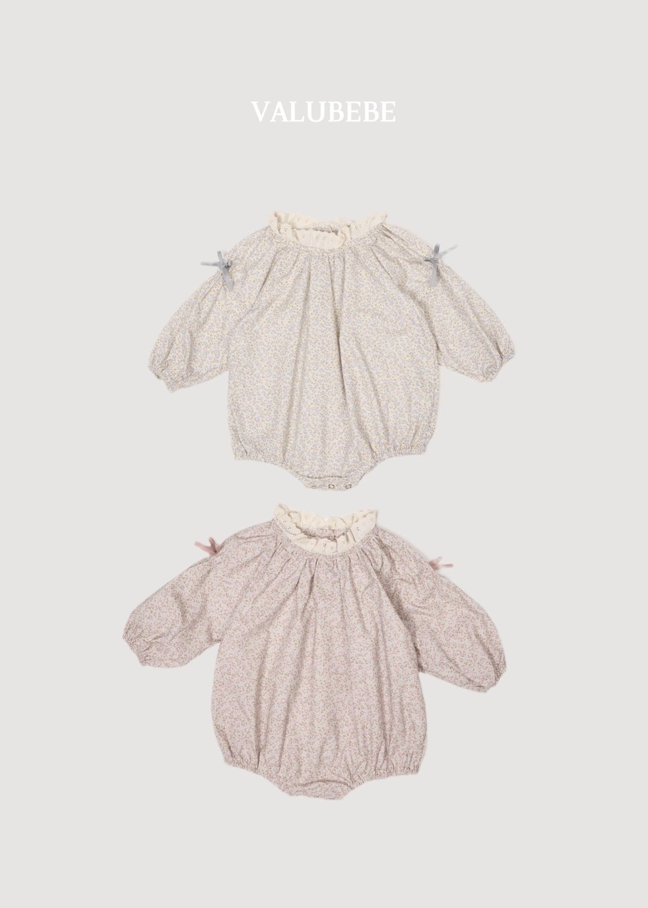 送料無料【予約】/ フラワーリボンロンパース / valubebe