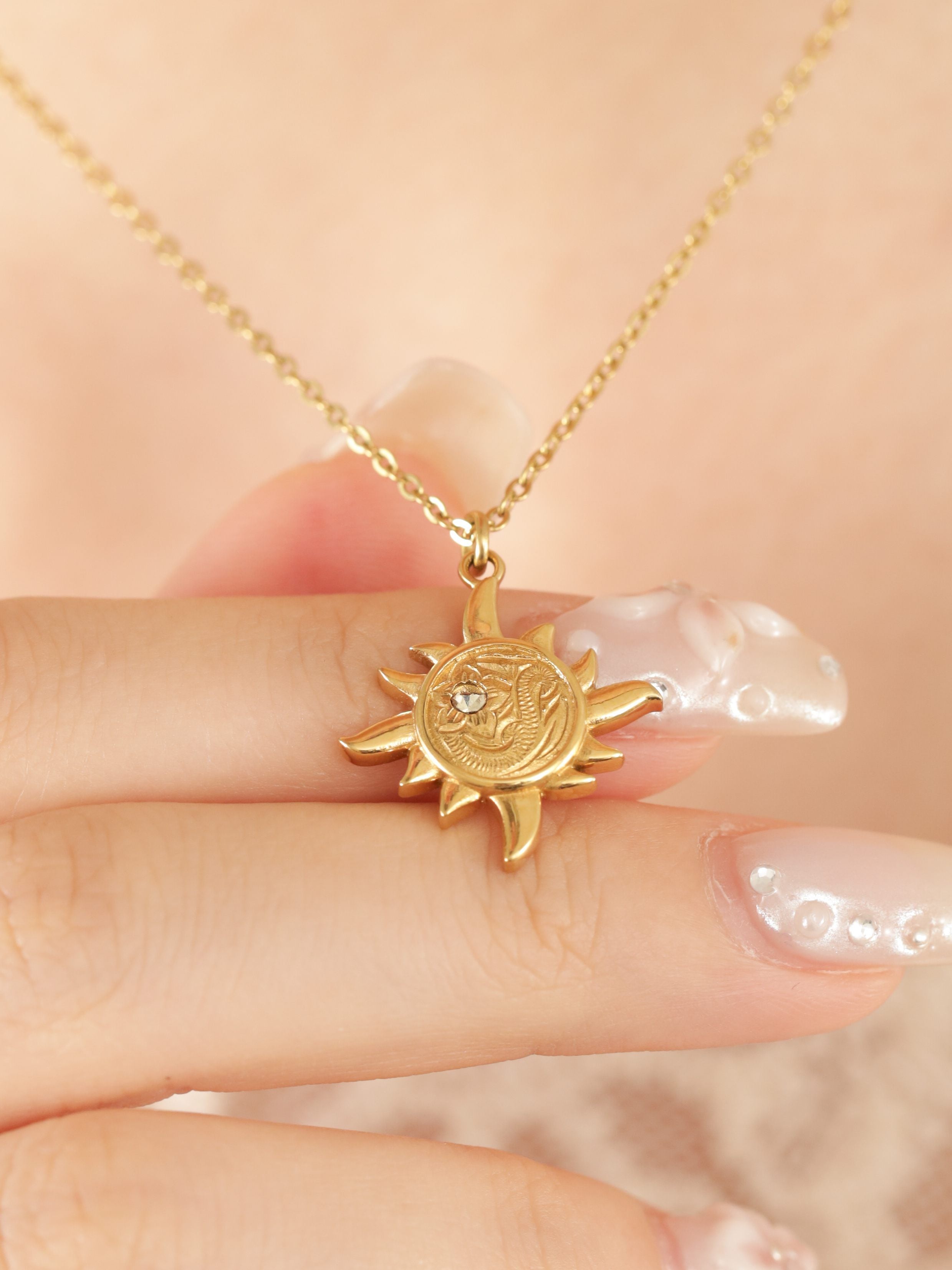 316L hawaiian sun necklace #n50