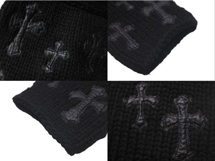 CHROME HEARTS クロムハーツ クロスパッチ カシミヤ クロップドニット