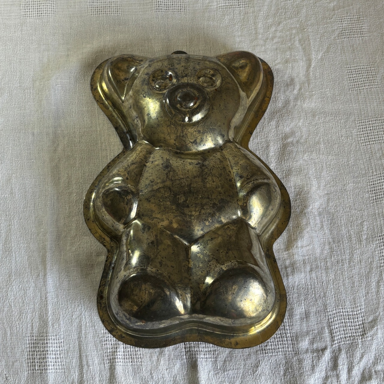 ブリキの焼き型 　お菓子型　テディベア 　特大30cm　フランス蚤の市 12kwau5