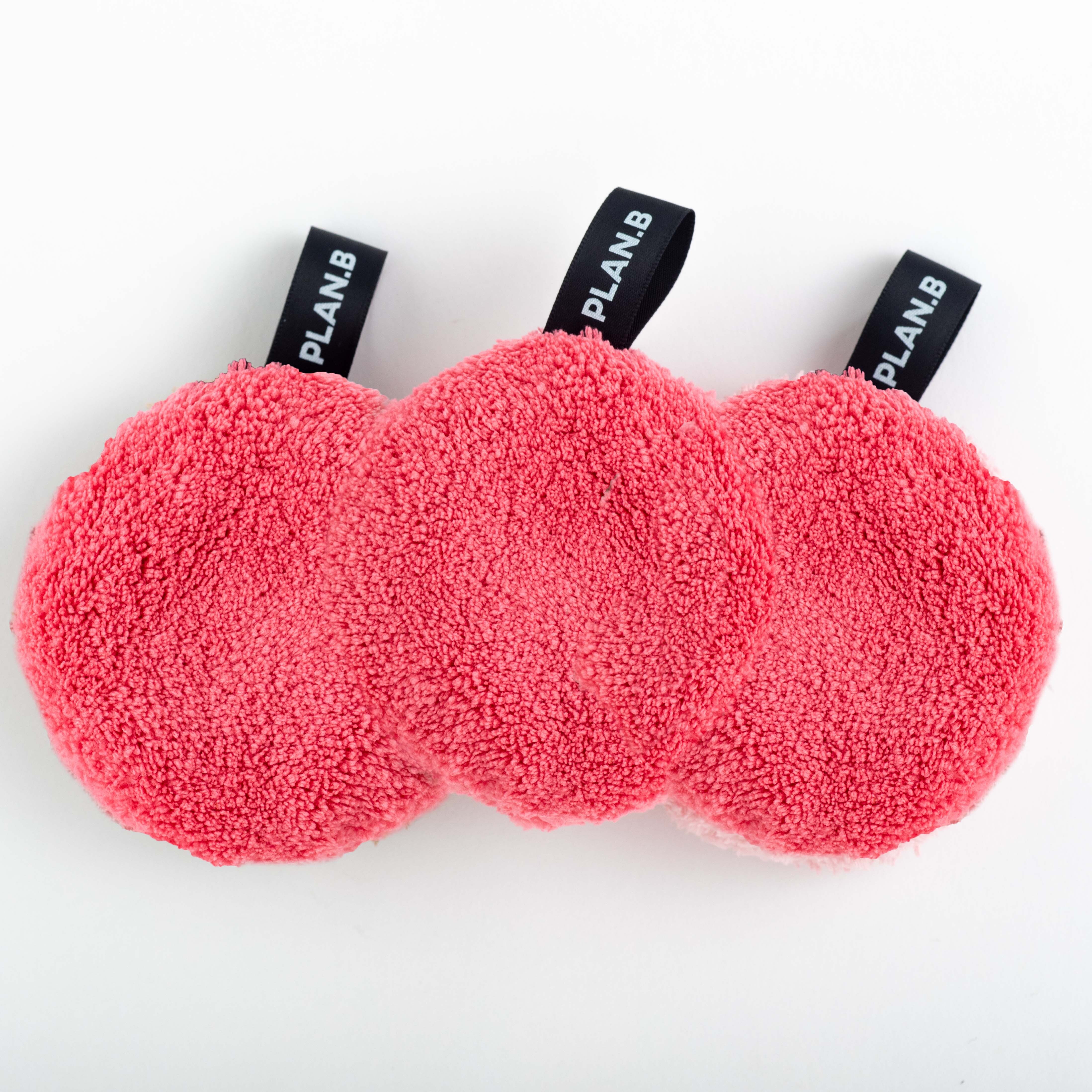 【3個セット】PLAN.B MAKE-UP CLEANSING PUFF    -CORAL PINK-